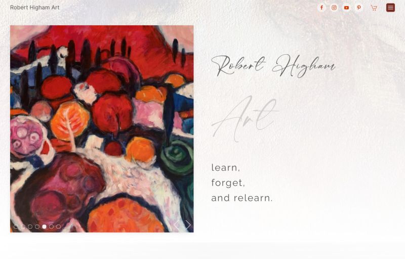 Artist Website Development for Robert Higham's Art